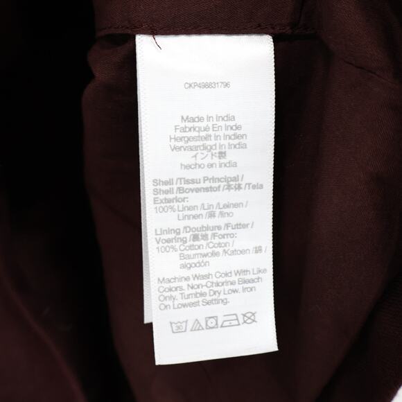 Madewell Linen Scoopneck Cutaway Vest Chocolate Raisin Brown Size 4 NWT - Picture 8 of 8
